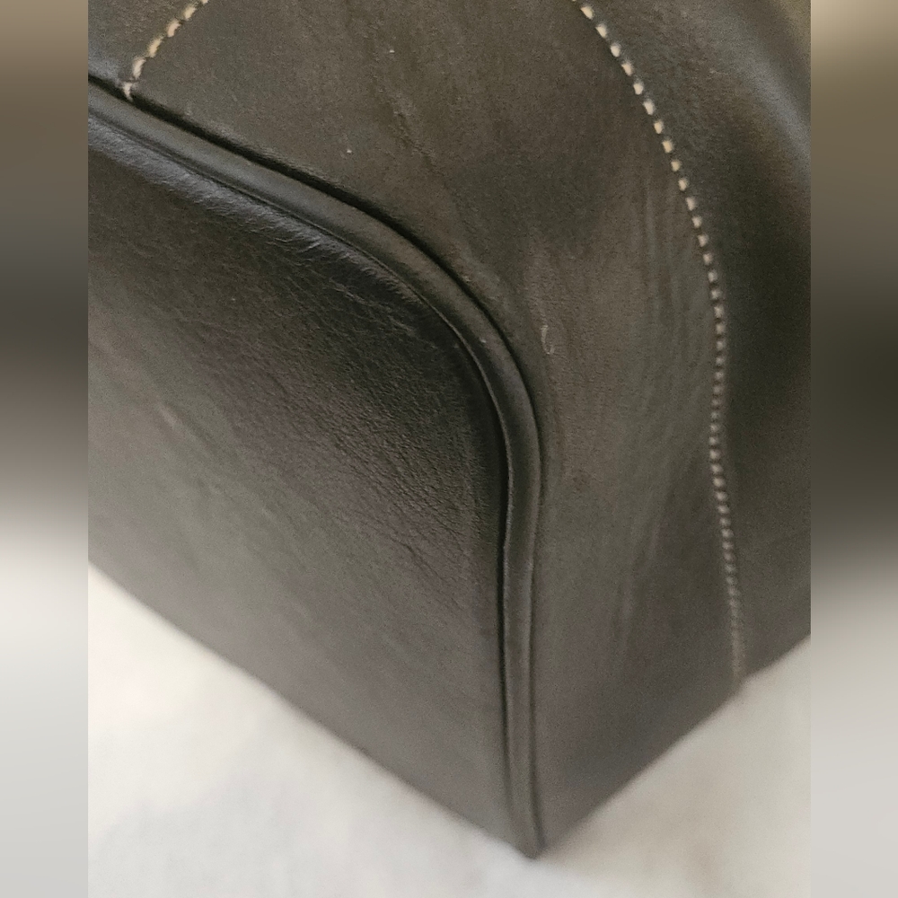 Coach Blk Leather Tote/Satchel Large Great overnight Bag. #9582 - Picture 12 of 13